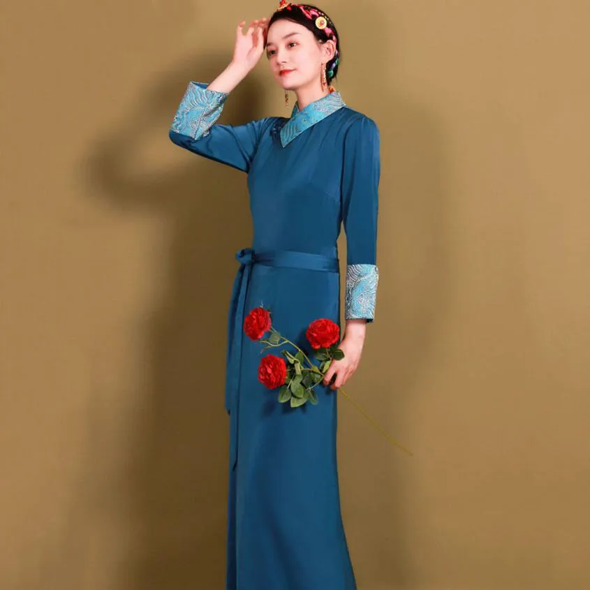collared navy blue dress The Bolivar Collared Midi Dress in Navy + White Stripe Small
