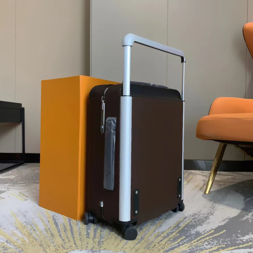 Top Tier Quality Designer Horizon 55 Boarding Rullande Bagage Resväska Spinner Travel Universal Wheel Herr Kvinnor Trolley Case Box Lyx Svart Stor Trunk Bag