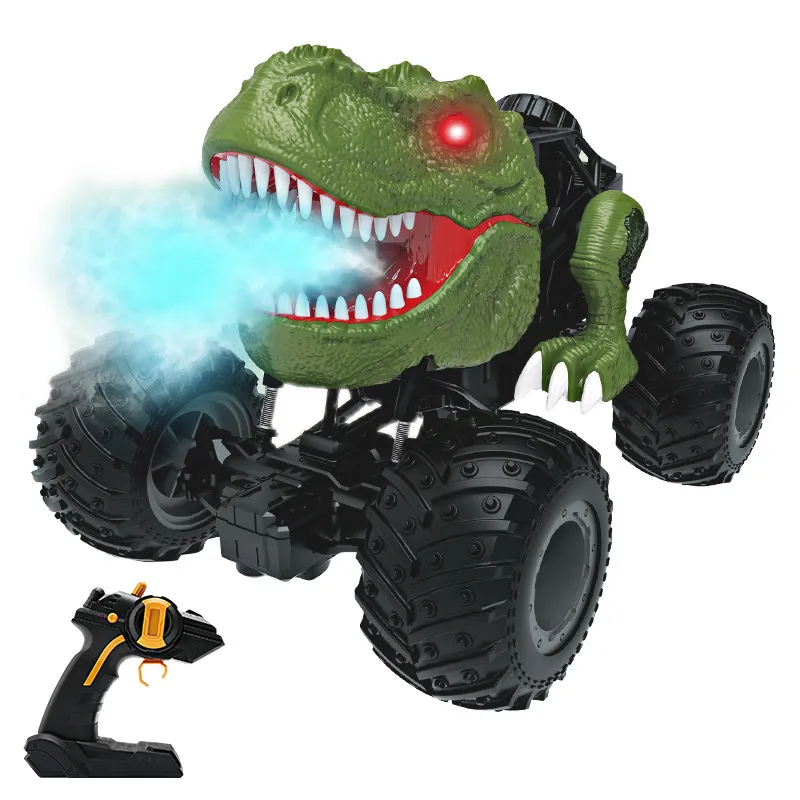 Électronique Explosive vente chaude pulvérisation de dinosaure rc voiture électrique lumineuse escalade tout-terrain cascadeur voiture garçon jouet cadeau de jeu à la mode