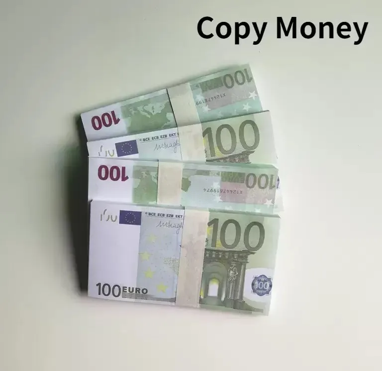 Kopieren Sie Geld-Requisite, Euro-Dollar, 10, 20, 50, 100, 200, 500, Partyzubehör, gefälschte Filmgeld-Billets, Spielsammlung, 100 Stück/Packung