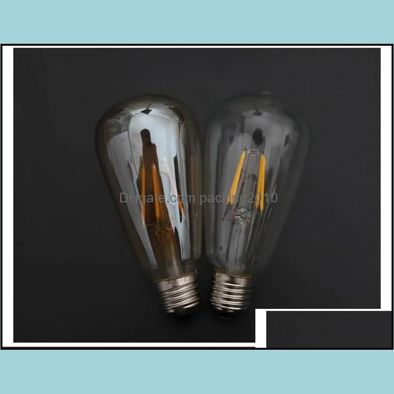 Retro LED Vintage Tungsten Filament Lamp 4W 6W 8W Dimmable Tan Bulb Lighting Party Decoration Supplies 8 71bs bb