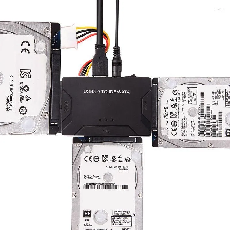 컴퓨터 케이블 커넥터 1 SATA-USB IDE 어댑터 3.0 ATA 데이터 컨버터 허브 2.5 "3.5" HDD 하드 디스크 드라이버 (전원 포함)