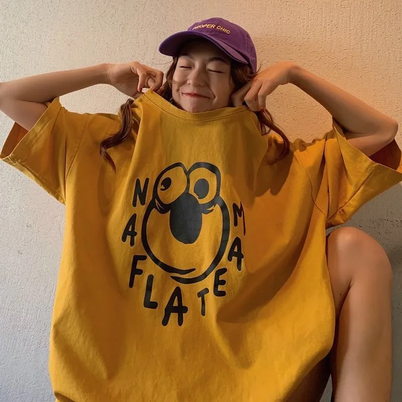 ショートウーマングラフィックティーレディースコットンTシャツ服服韓国ファッションフレンズセクシーなトップレトロなかわいいトップスガールズY2K