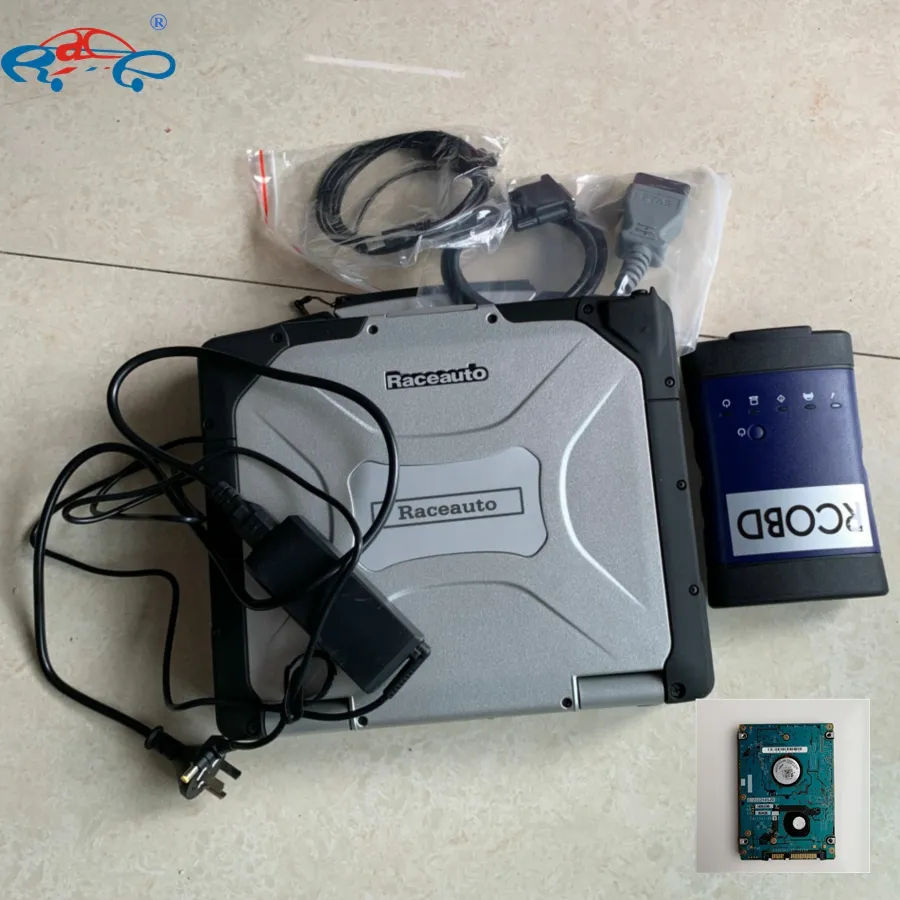 Professioanl MDI USB Connection soft-ware auto diagnose tool Multiplexer Interface OBD2 cables Scanner Diagnosis Tools Code Scanner Used toughbook CF30 4G hdd