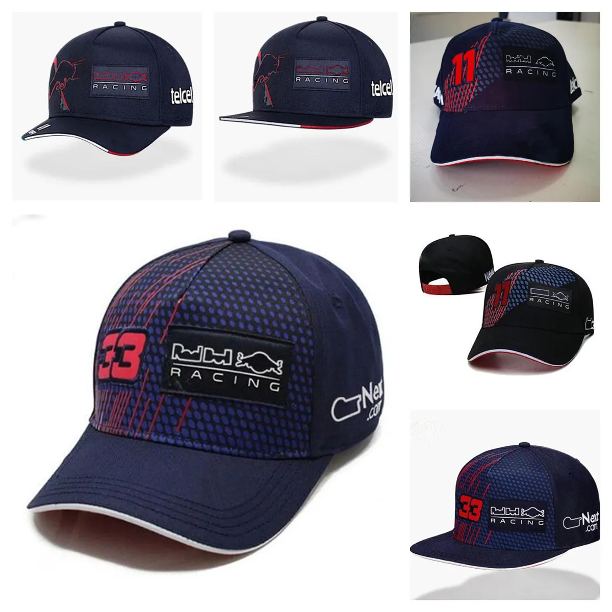 F1 racing cap brand new full embroidered logo baseball cap