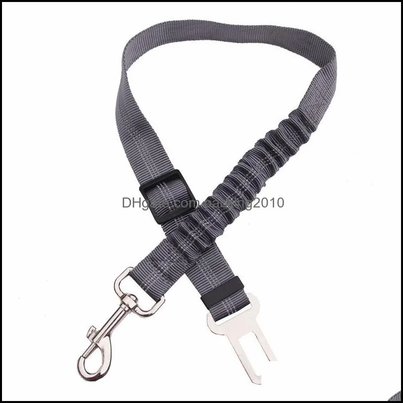 pet dog cat car seat belt safety leads vehicle seatbelt harness elastic reflective dog seatbelt harness bungee dog leash clip