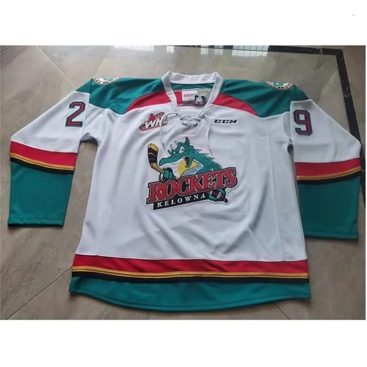 C2604 UF Custom Hockey Jersey Men Jeugd Vrouwen Vintage WHL Kelowna 29 Leon Draisaitl High School Grootte S-6XL of enige naam en nummertrui