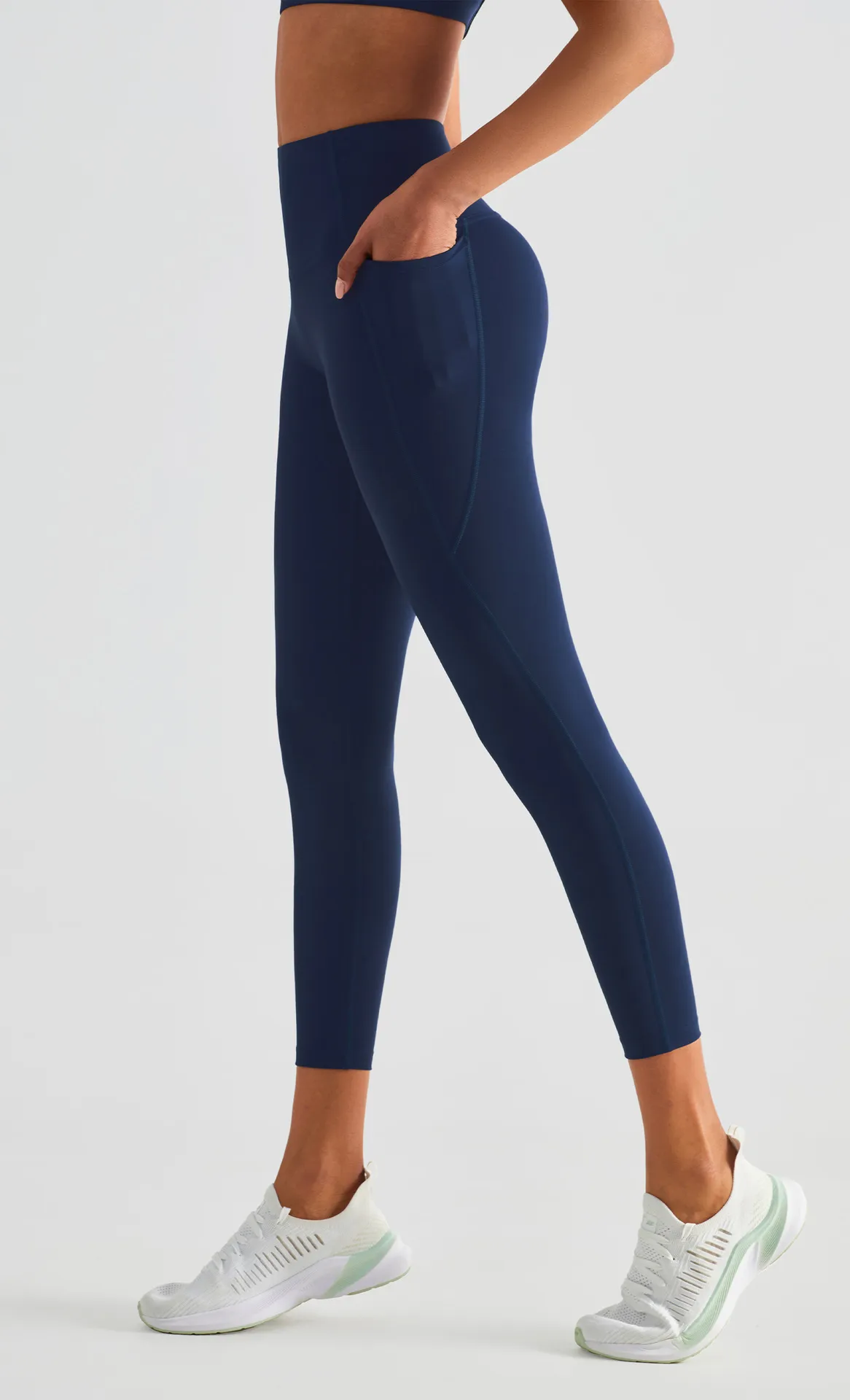 pantaloni da yoga Leggings con tasche per donna petite lunghezza vita alta sport abbigliamento da palestra tuta da allenamento allenamento da donna jogging corsa sollevamento