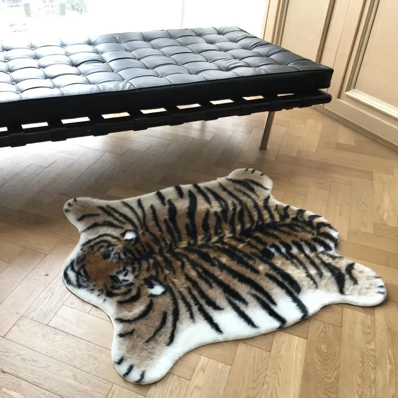 Teppiche Tiger Weich Für Wohnzimmer Schlafzimmer Teppiche Hause Boden Tür Matte Pelz Teppich Teppich Künstliche Wolle Matten Teppiche