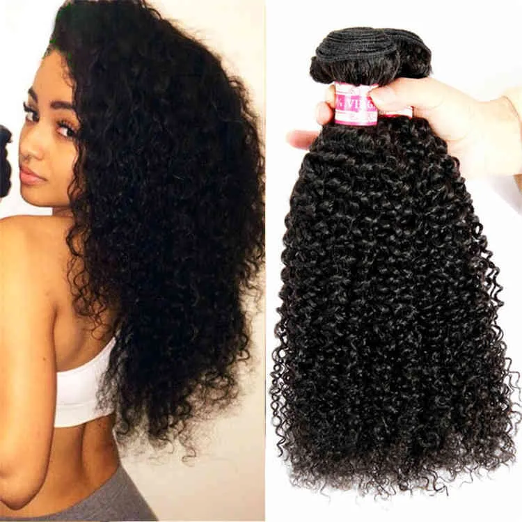 Meepo Syntetyczne Wiązki Włosiane Kinky Curly Extensions Ombre Black 70-80 cm Soft Super Długie Splot Haverem 3/6/9 Sztuk Fałszywe włosy AA220309