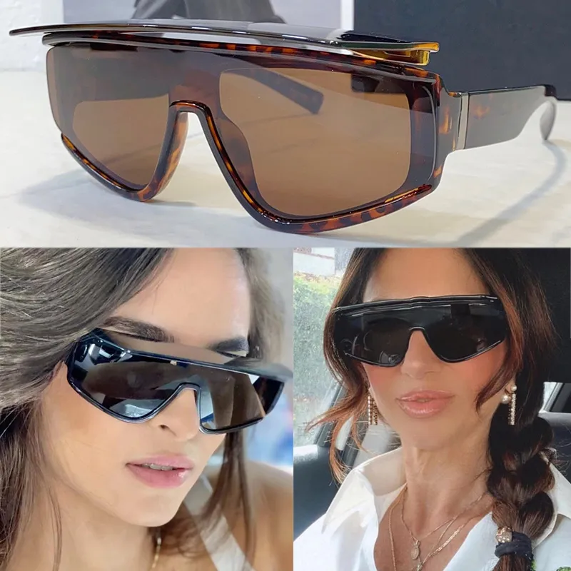 occhiali da sole incrociati occhiali nuovi di zecca G6177 occhiali da sole con visiera staccabile super fashion dal design unico con cintura di protezione UV scatola originale