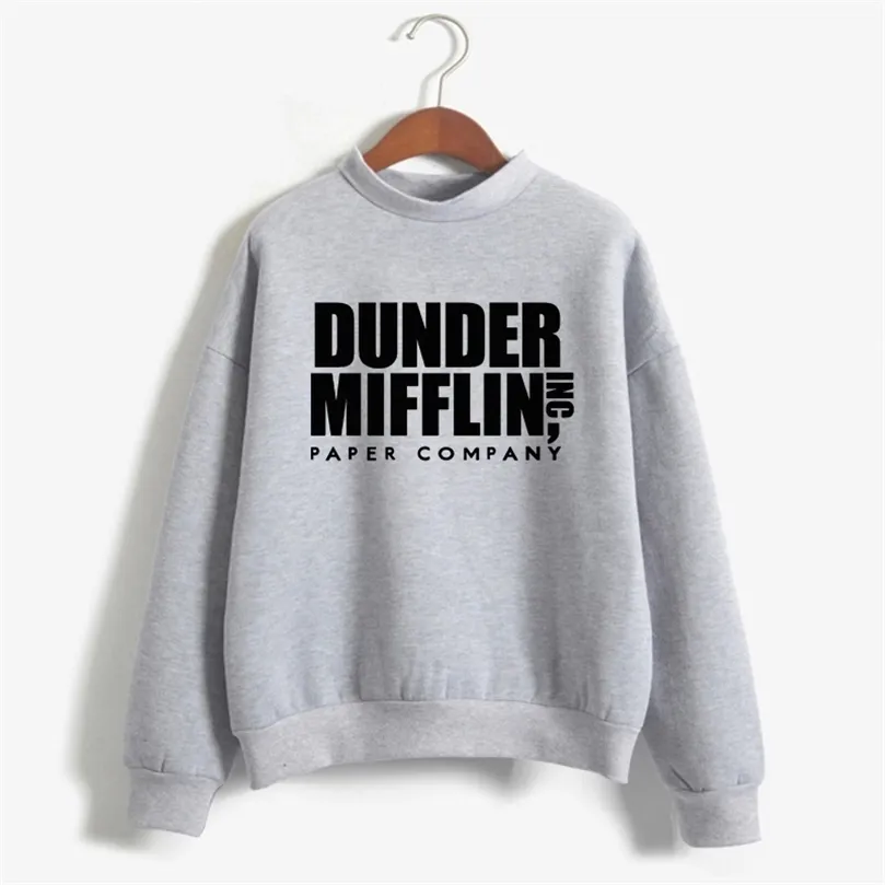 Tops the Office TV Hoodie Men Men Dunder Mifflin Inc Paper Company Wernham Hogg Program telewizyjny Michael Scott Space Bluza 220722