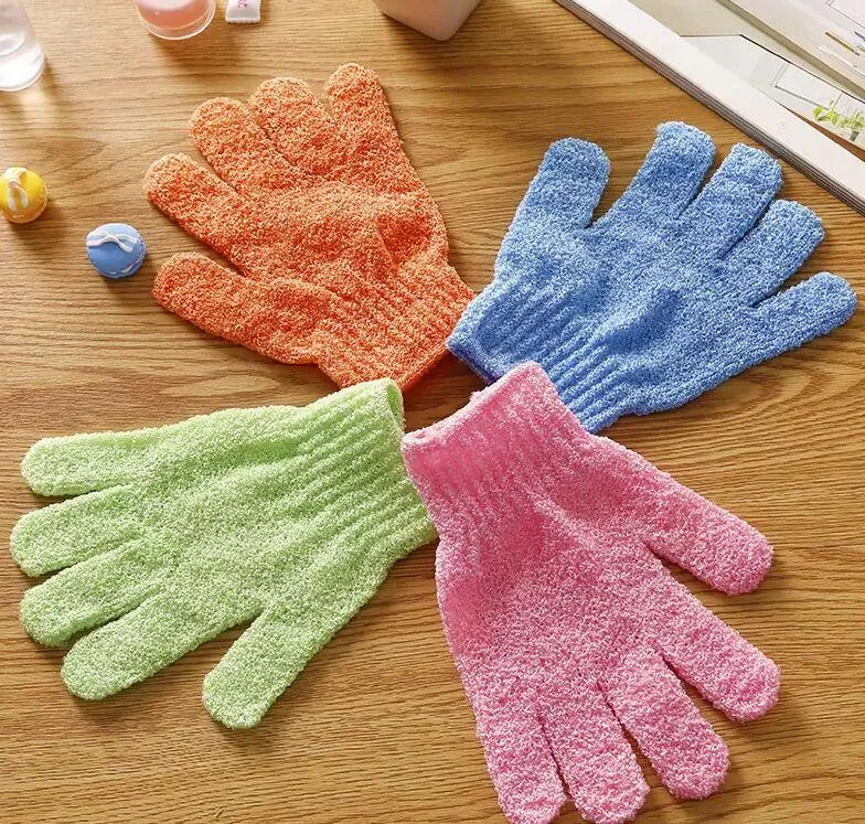 Exfoliating Bath Glove Body Scrubber Glove Nylon Shower Spa Massage Dead Skin Cell Remover