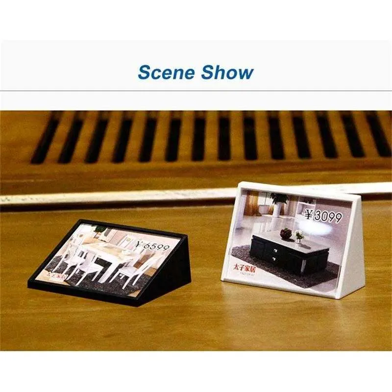 Single-Sided Presentation Slanted Sign Holder Portrait Acrylic Sign Display Holder Price Name Card Label Stand