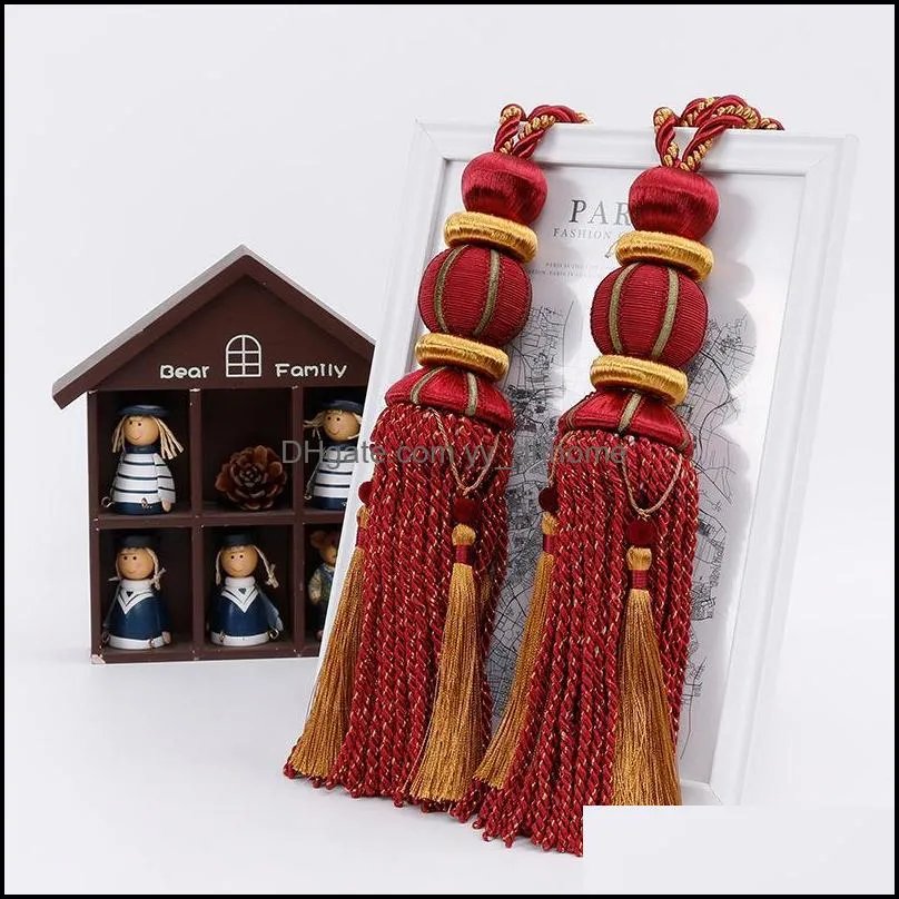 Other Home Decor 2 Pcs Fashion Curtain Hanging Ball Straps Curtains Tassels Tiebacks Bandages Brushes Accessories