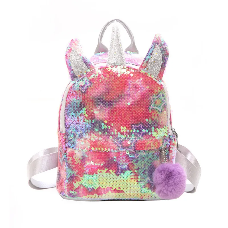 Mochilas de niñas mochilas de lentejuelas coloridas mochila para mujeres pequeñas bolsas para niños bolsas escolares impermeables de cuero mini bolso 220610