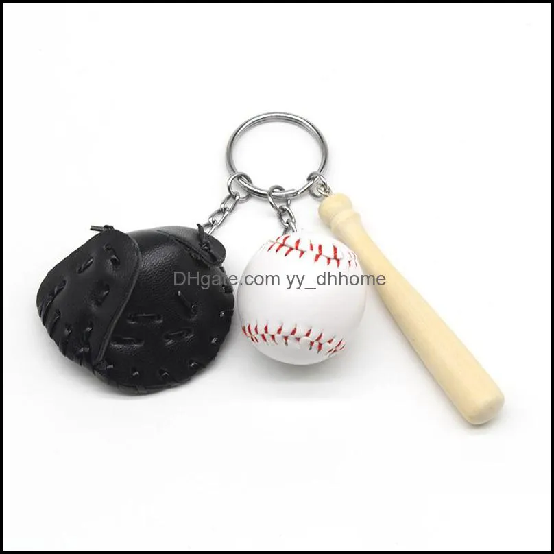 ups creative key chain bag pendant party favor baseball three piece gift set sports games souvenir pendant