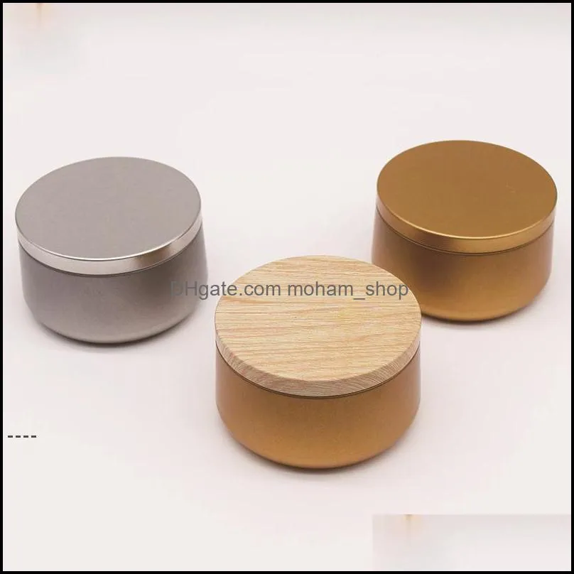 Garrafas Jarros Newsmall Tin Box Latas redondas de ouro podem esvaziar as caixas de armazenamento de tablets de chá de chá étnico de estilo vela
