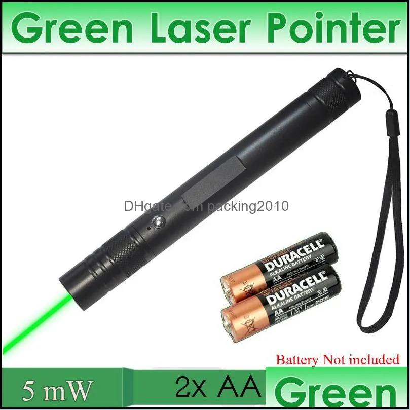 High Quality pointer AA Battery Portable Astronomy High Power 5mW Green Laser Pointer Tactical Pen Lazer Pointer Visible Beam Pet Toy &