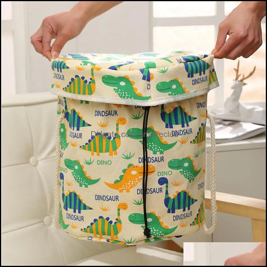 Storage Bags 2 in 1 cartoon toys quick storage bucket bag toy clean up children`s gift