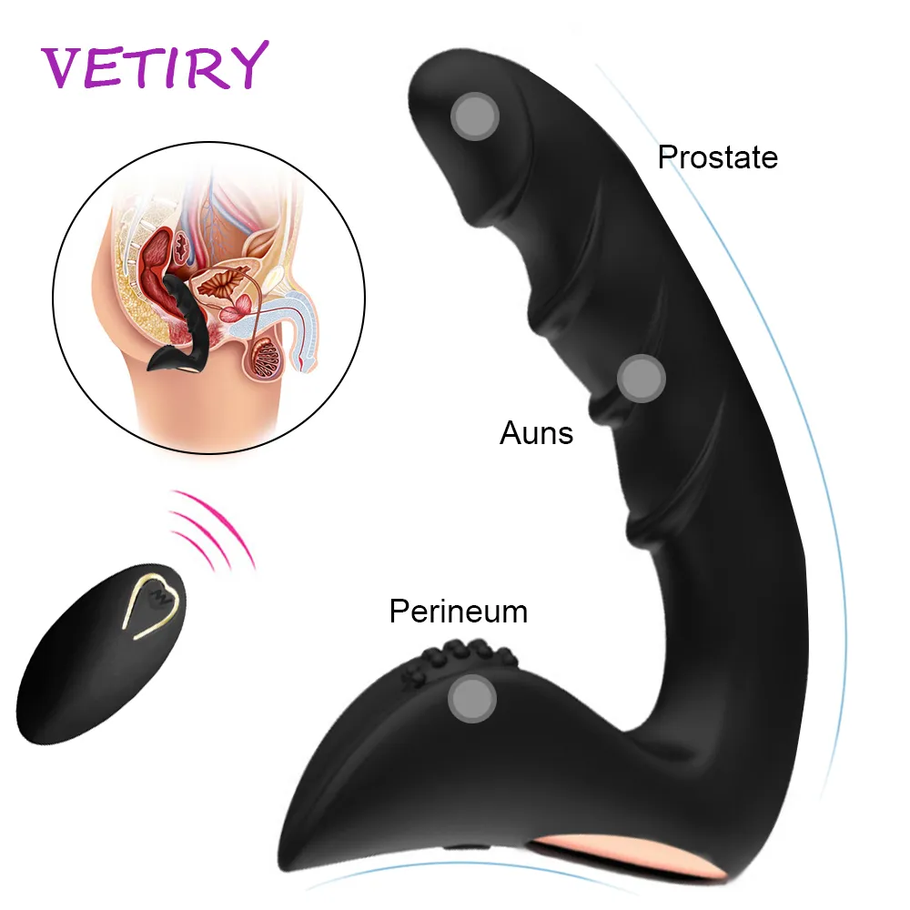 男性の前立腺マッサージ10スピードアナルバイブレーター女性のためのセクシーなおもちゃ男性マスターベーターバットプラグリモートコントロールアダルト製品