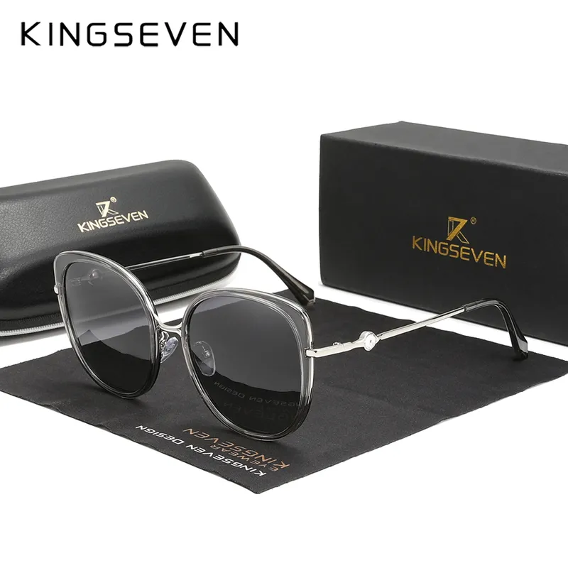 Kingseven Brand Luxo Cat Eye Design Olhos de sol Glasshes Women Polarized Gradiente Retro Glasses D Sol Masculino 220511