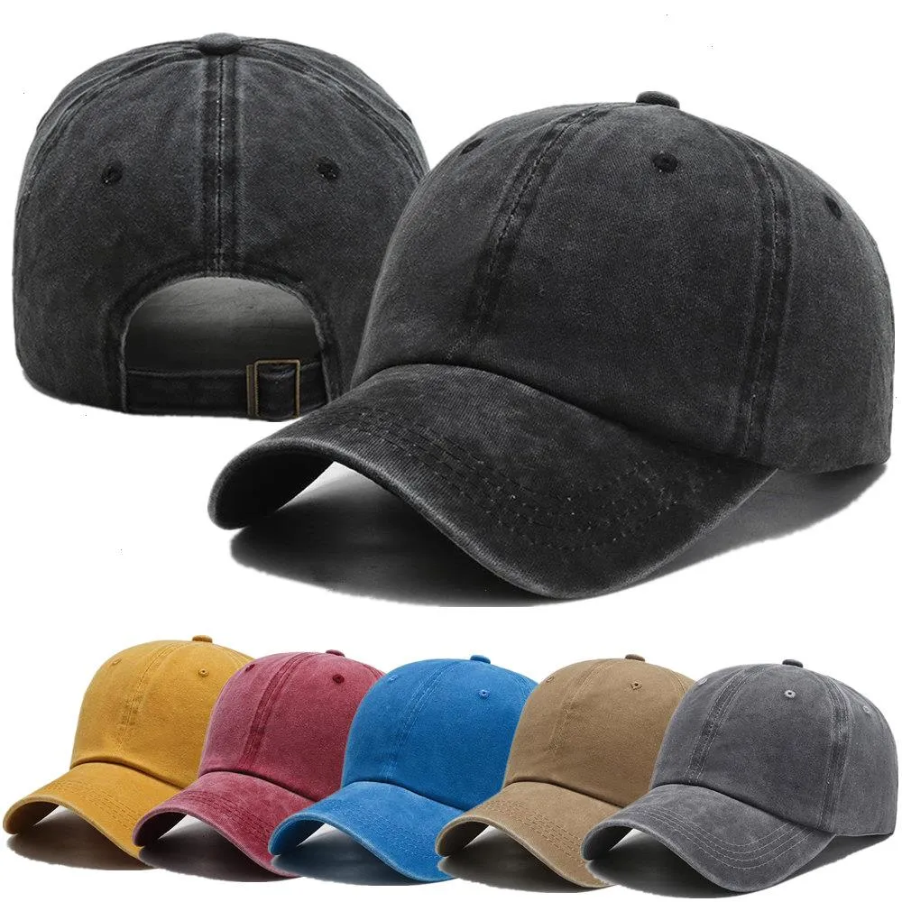 Unisex Cap Plain Color Washed Cotton Baseball Men Amp Women Casual Adjustable Outdoor Trucker Snapback Boy Girl Hats