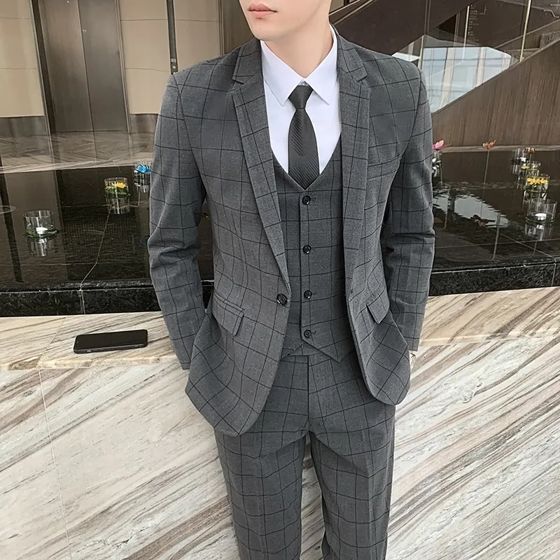 Stylish Primark Mens Suits Set With Jacket Vest And Pants 220823