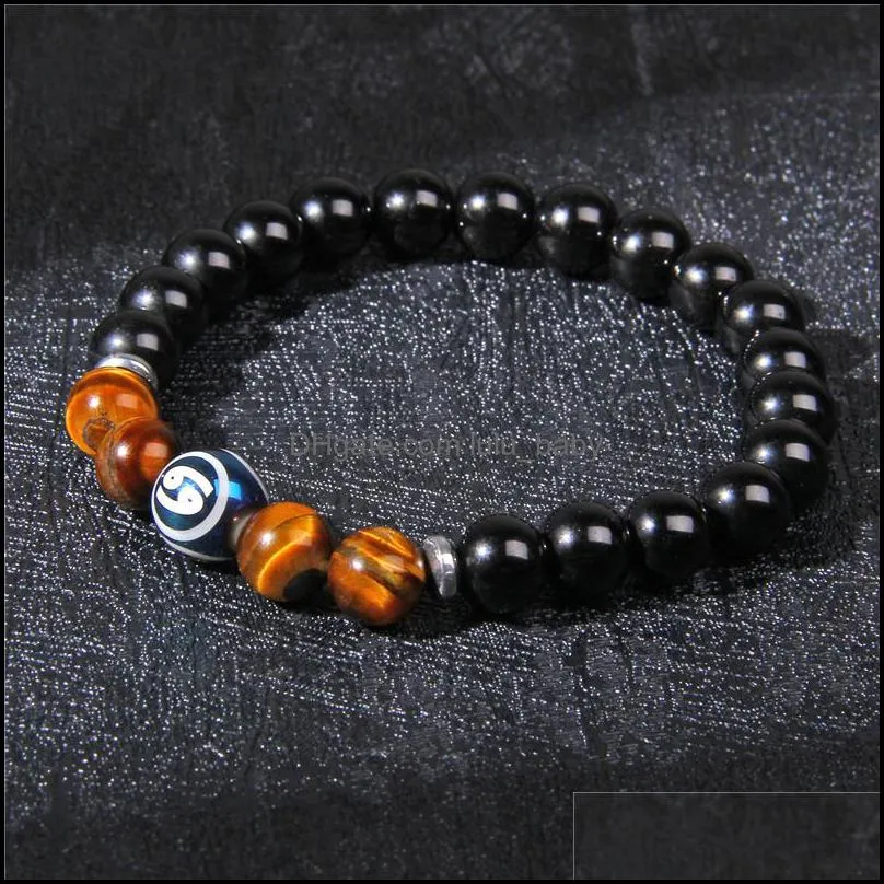 12 zodiac strand bracelet natural tiger eye stone couples lovers friendship charm bracelets men women buddha yoga jewelry ela lulubaby