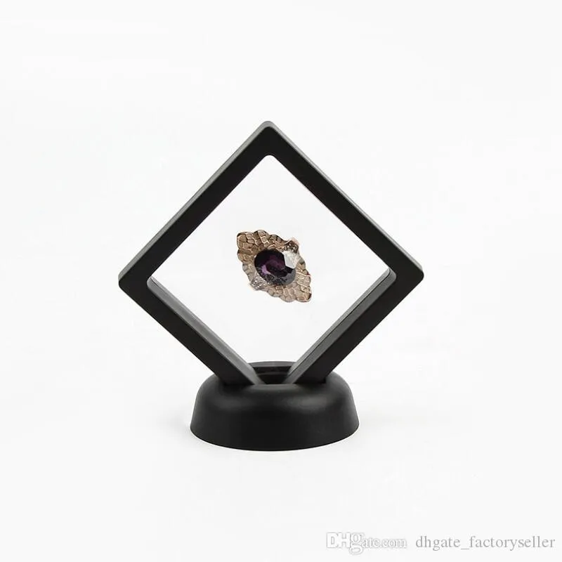 White black Jewelry Ring Pendant Display Stand Suspended Floating Display Case Jewellery Coins Gems Artefacts Packing Boxes LX7771