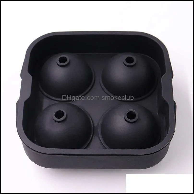 Silicone Ice Ball Mold Bar Four Hole Cube Tray Party Whiskey Cocktail Cold Drink Candy 1448 V2