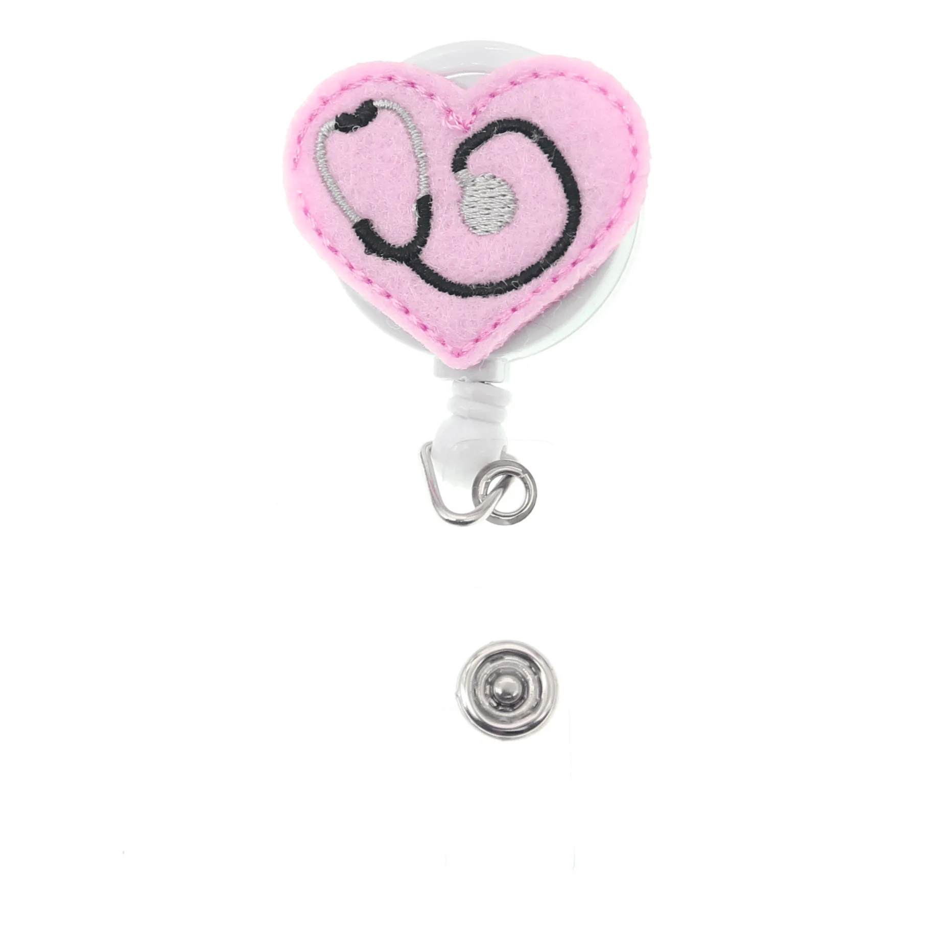 Custom Key Rings EKG Heart Shape Nurse Retractable RN ID Holder With  Stethoscope Felt Medical Badge Reel Alligator Swivel Clip From Fashion883,  $18.11