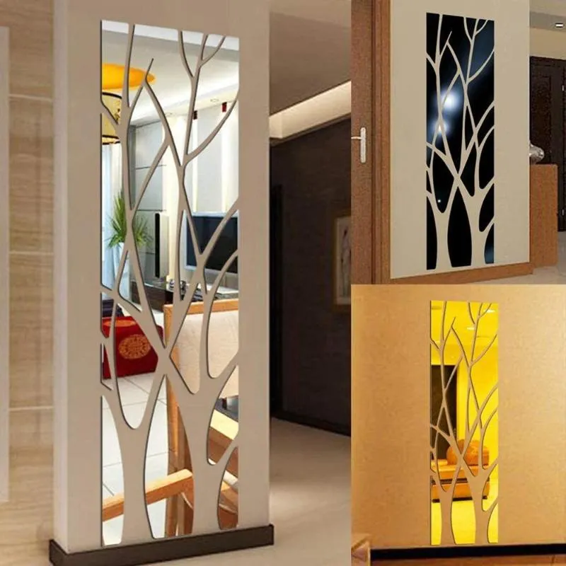 3d Wallpaper For Wall Mirror Wall Stickers Tree Branch Pattern