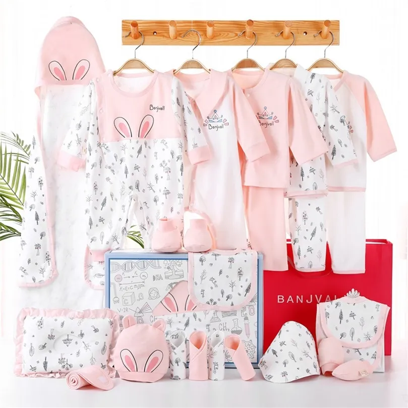 Unisex Baby Girl Clothes born Gift Set Baby Boy Clothes Cotton Summer Baby Supplies Fall Winter Spring Clothing Sets LJ201223