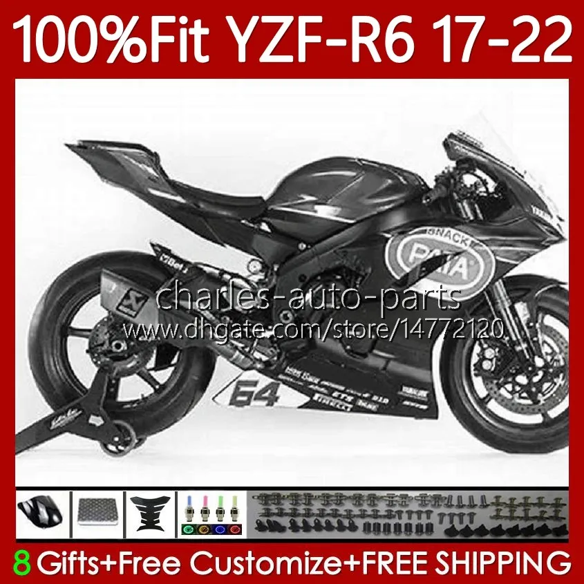 حقن العفن الجسم ل Yamaha YZF-R6 YZF600 YZF R6 R 6 600 CC 17-22 هيكل السيارة 119NO.51 YZFR6 17 18 19 20 21 22 جلوس رمادي YZF-600 2017 2018 2019 2020 2021 2022 OEM Fairing