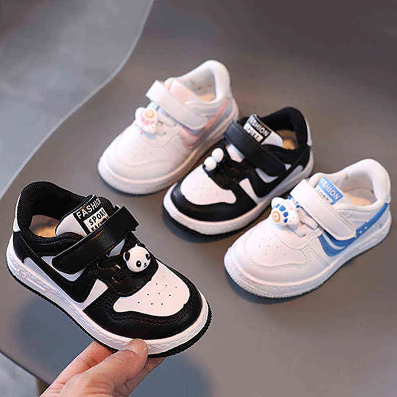 2023 Spring Boys Girls Fashion Sneakers Baby Matdler Little Kids кожаная мультипликация детская школьная спортивная обувь мягкие кроссовки G220527