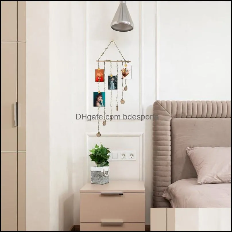 Other Home Decor 1Set Creative Wall Po Holder Adorn Display Supply Khaki