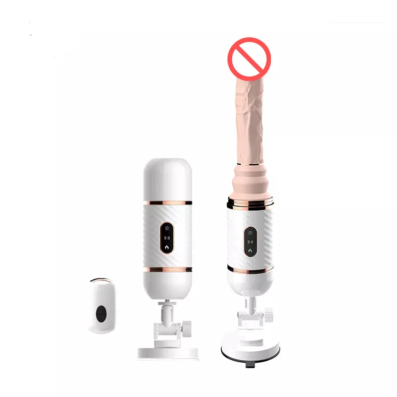 Vibromasseur télescopique entièrement automatique pour femmes, avec grand gode, pénis, télécommande sans fil, masturbateur féminin, jouets sexuels pour adultes