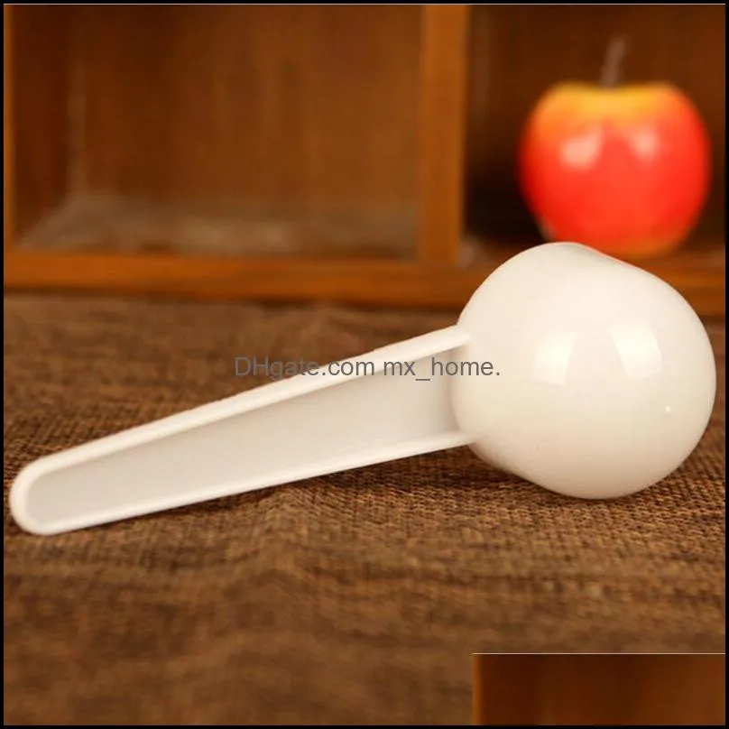 100%Brand New Professional White Plastic 10Gram 10g Scoops/Spoons For Food/Milk/Washing Powder/Medicine Measuring