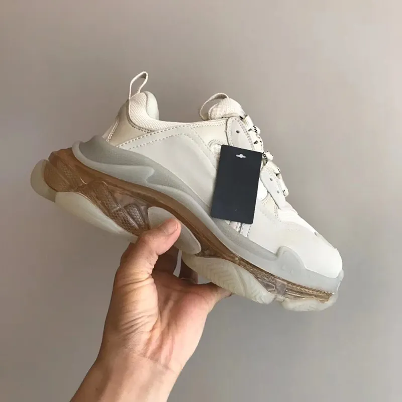 Bulk NEW Designers Triple S Sneakers Clear Bottom Men Trainer Luxury Women Casual Shoes Low Top Vintage Grandpa Trainer NO8 From Tbtgroup 80.12 DHgate.Com