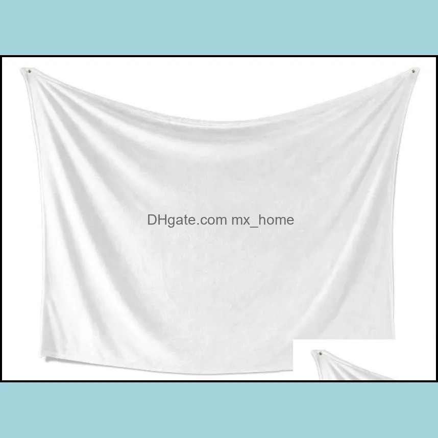 Sublimation Baby Blankets 30*40inch Polyester Blanket Warm Soft Sofa Cover White Blank Thermal Transfer Printing Swaddle Wrap A02