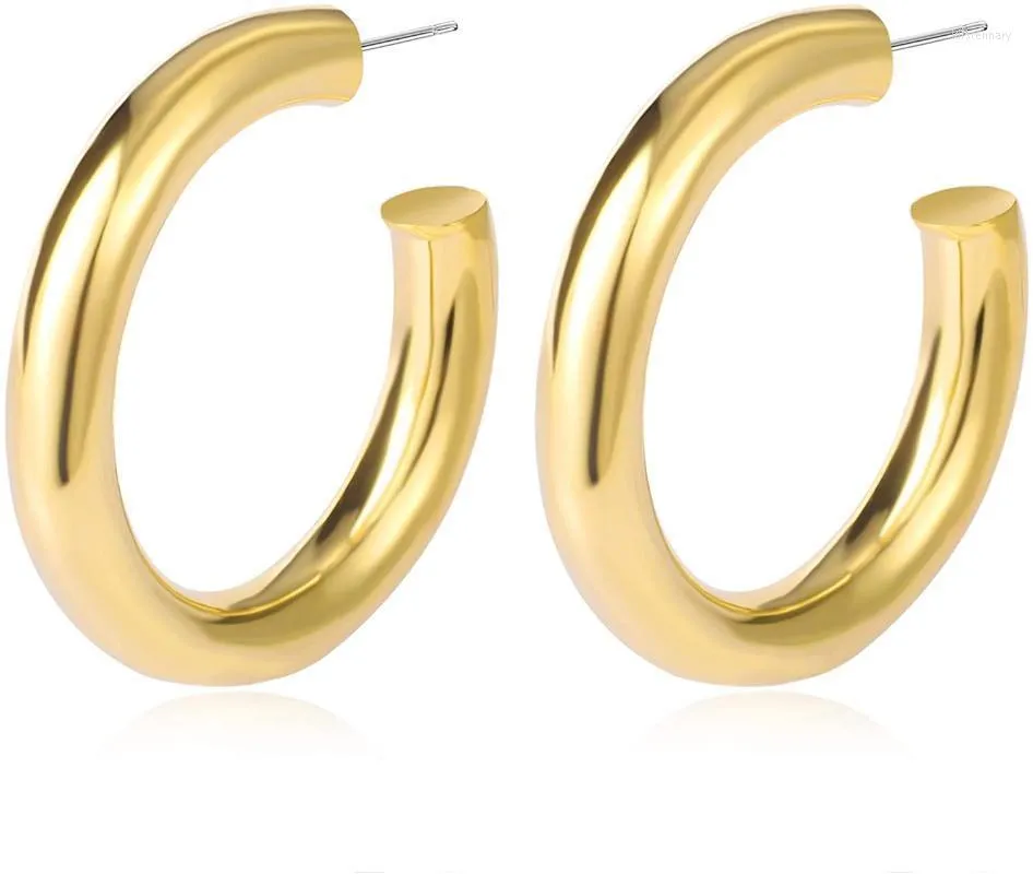 Hoop & Huggie 3UMeter Gold Chunky Earrings Set For Women Hypoallergenic Thick Open Twisted Jewelry Christmas GiftsHoop Kirs22