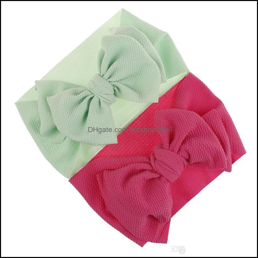 Sweet Soft Bow designer Headbands Baby Solid color Bowknot Hair Accessories Polyester Hairbands 10 Color fashion Cute head band