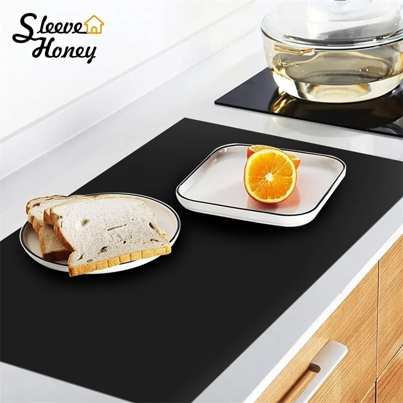Heat Resistant Silicone Mats for Kitchen Counter Thick Large Silicone Mat Glass  Top Stove Cover Countertop Protector Place Mat