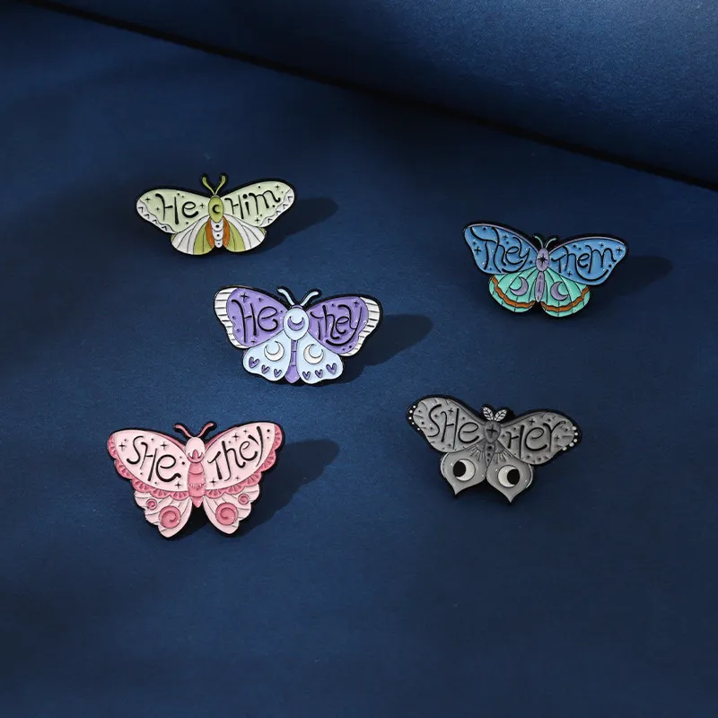 Mignon insecte papillon broches broche pour femmes mode robe manteau chemise Demin métal drôle broche broches Badges sac à dos cadeau bijoux