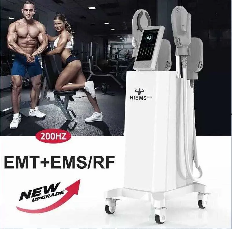 EMS professionale Delizio Delizio Suit di corpo elettromagnetico Neo Emslim 4 con manico con RF Muscle Trainer Stimulator Muscolo di rimozione del grasso