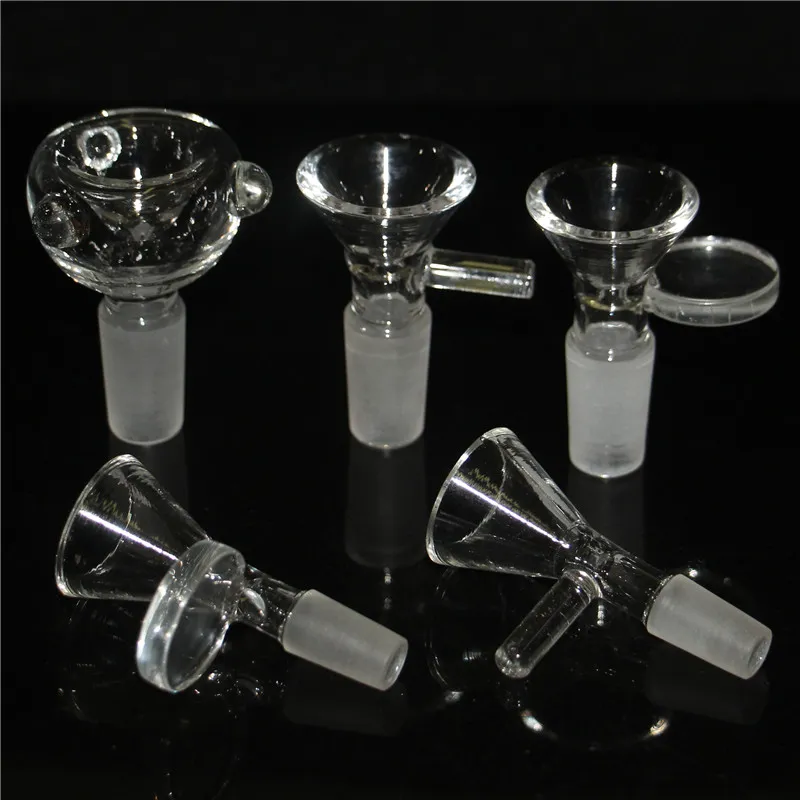 Verre Narguilé Bong Bols Effacer herbe sèche bol de tabac 14mm 19mm Mâle Pour Verre Eau Bongs Pipes Cendrier