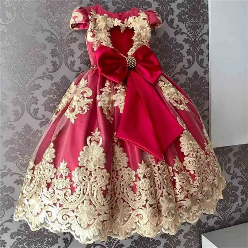 4-10 ans bébé filles robe élégante robe de princesse année robes de soirée enfants robes pour filles robe de mariée enfants vêtements de cérémonie 210329