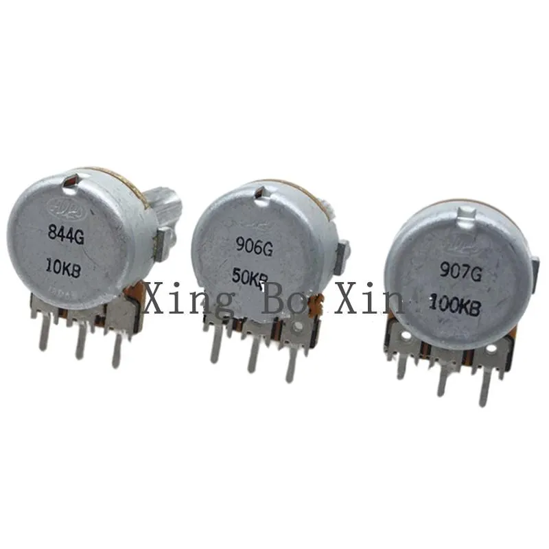 Przełącznik 5PCS 100% Alp Rk16 3Pin 20mm 10k 50k 100k Rotary Potentiometr Audio Control Our