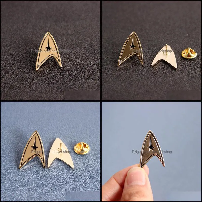 Star Trek Starfleet Enamel Brooch Pins Badge Lapel Pins Alloy Metal Fashion Jewelry Accessories Gifts